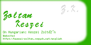 zoltan keszei business card